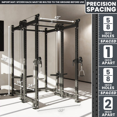 Synergee 2300 Series Power Cage with Plate Loaded Cable Cross Overs