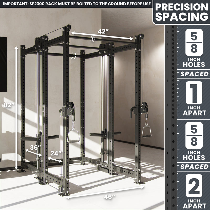 Synergee 2300 Series Power Cage with Plate Loaded Cable Cross Overs