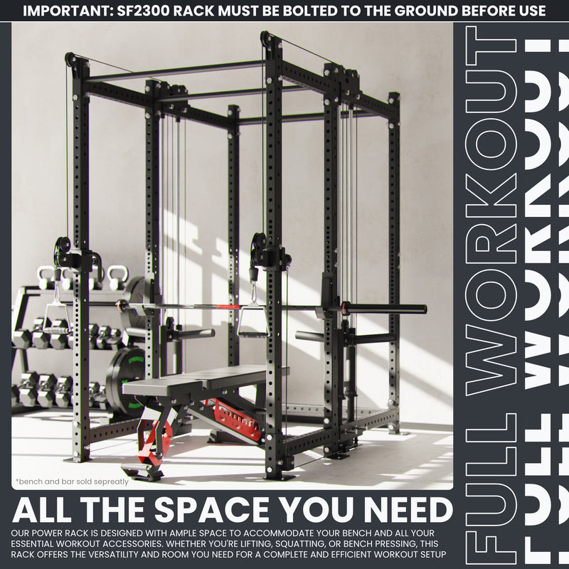 Synergee 2300 Series Power Cage with Plate Loaded Cable Cross Overs