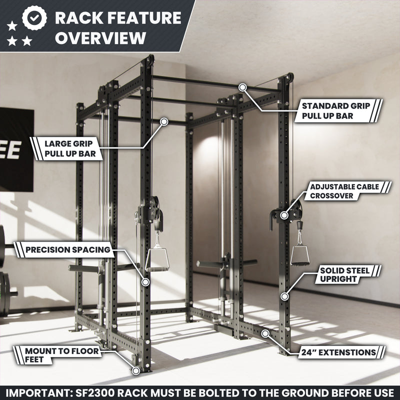 Synergee 2300 Series Power Cage with Plate Loaded Cable Cross Overs