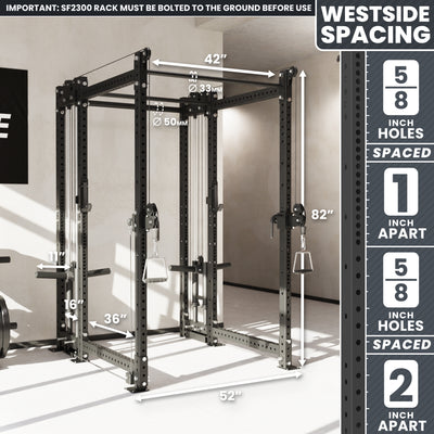 Synergee 2300 Series Power Cage with Plate Loaded Cable Cross Overs