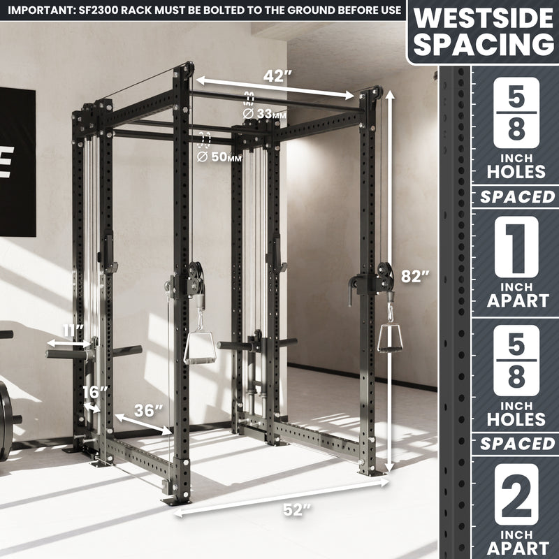 Synergee 2300 Series Power Cage with Plate Loaded Cable Cross Overs