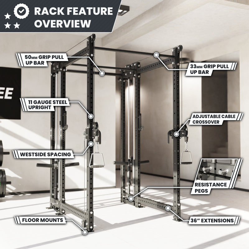 Synergee 2300 Series Power Cage with Plate Loaded Cable Cross Overs