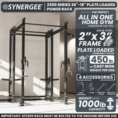 Synergee 2300 Series Power Cage with Plate Loaded Cable Cross Overs