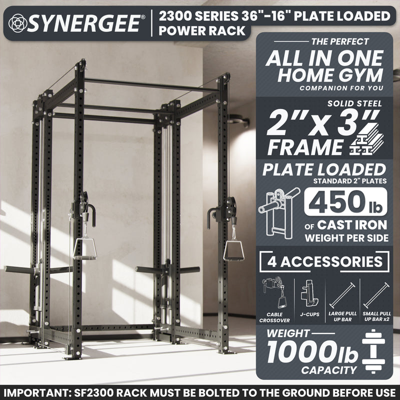 Synergee 2300 Series Power Cage with Plate Loaded Cable Cross Overs