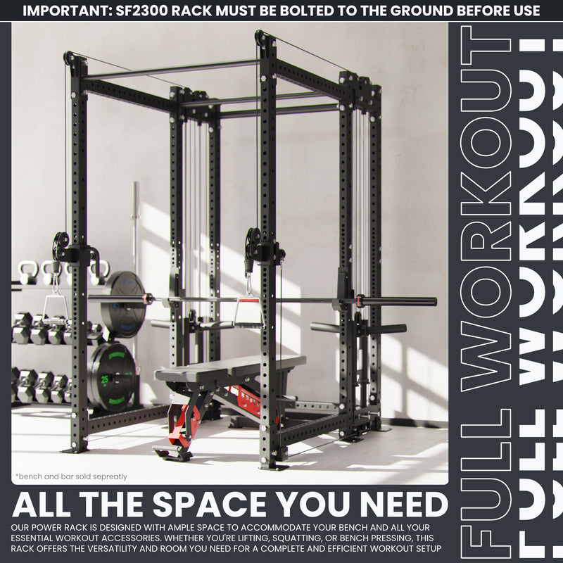Synergee 2300 Series Power Cage with Plate Loaded Cable Cross Overs