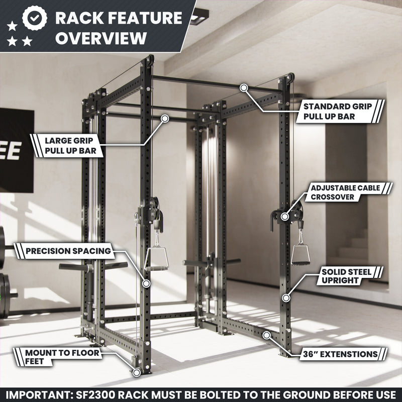Synergee 2300 Series Power Cage with Plate Loaded Cable Cross Overs