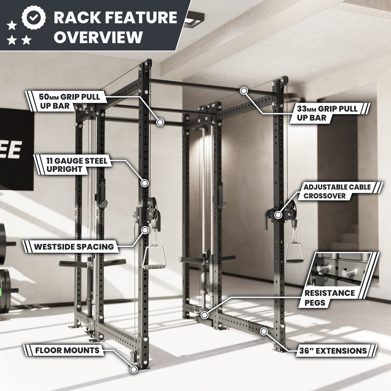 Synergee 2300 Series Power Cage with Plate Loaded Cable Cross Overs
