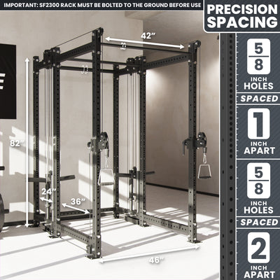 Synergee 2300 Series Power Cage with Plate Loaded Cable Cross Overs