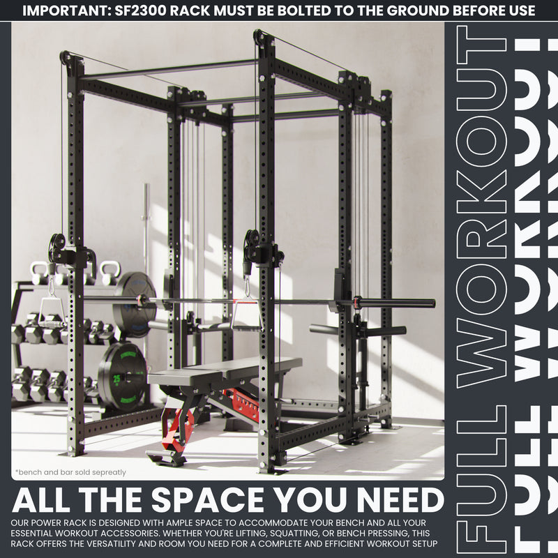 Synergee 2300 Series Power Cage with Plate Loaded Cable Cross Overs