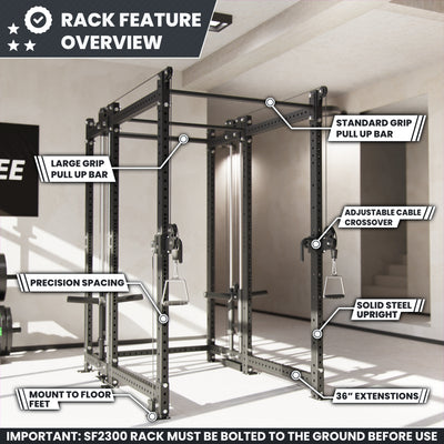 Synergee 2300 Series Power Cage with Plate Loaded Cable Cross Overs