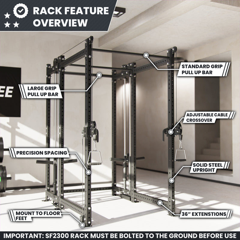 Synergee 2300 Series Power Cage with Plate Loaded Cable Cross Overs