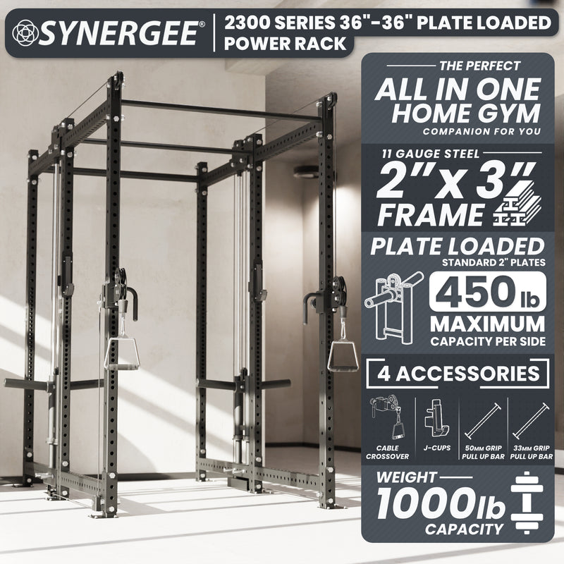 Synergee 2300 Series Power Cage with Plate Loaded Cable Cross Overs