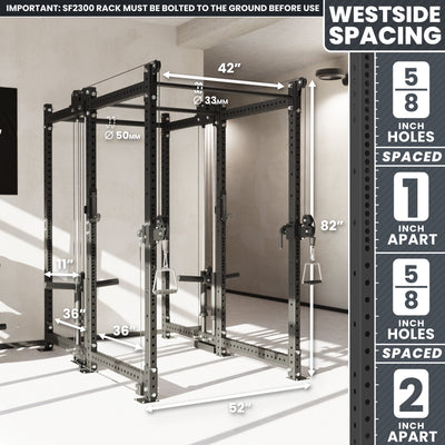 Synergee 2300 Series Power Cage with Plate Loaded Cable Cross Overs