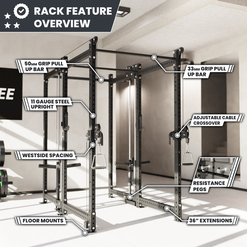 Synergee 2300 Series Power Cage with Plate Loaded Cable Cross Overs