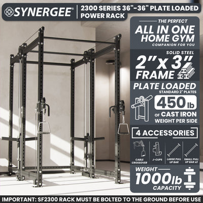 Synergee 2300 Series Power Cage with Plate Loaded Cable Cross Overs