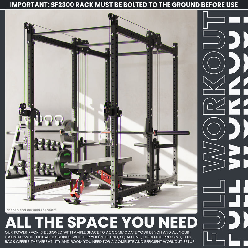 Synergee 2300 Series Power Cage with Plate Loaded Cable Cross Overs