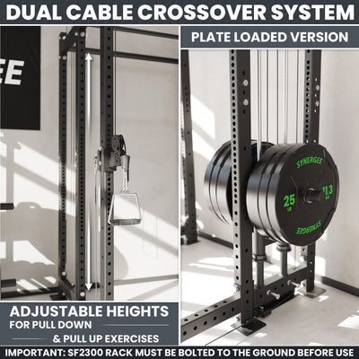 Synergee 2300 Series Power Cage with Plate Loaded Cable Cross Overs