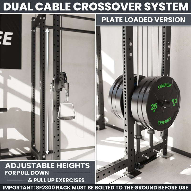 Synergee 2300 Series Power Cage with Plate Loaded Cable Cross Overs