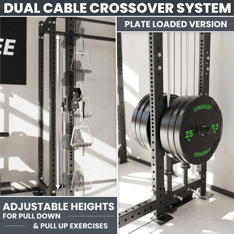 Synergee 2300 Series Power Cage with Plate Loaded Cable Cross Overs