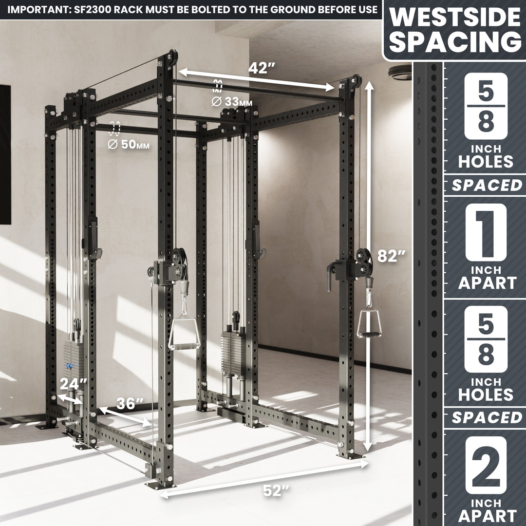 Synergee 2300 Series Power Cage with Synchronized Loaded Cable Cross Overs