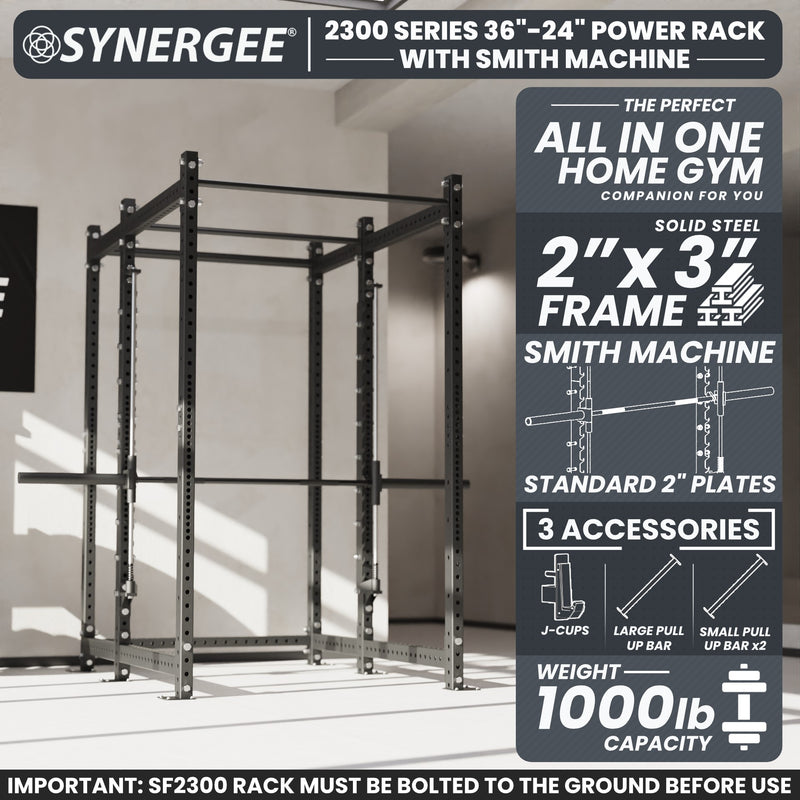 Synergee 2300 Series Power Cage with Smith Machine