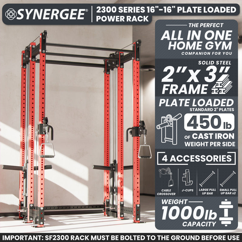 Synergee 2300 Series Power Cage with Plate Loaded Cable Cross Overs