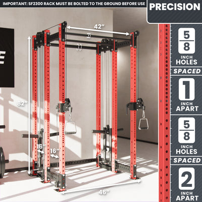 Synergee 2300 Series Power Cage with Plate Loaded Cable Cross Overs