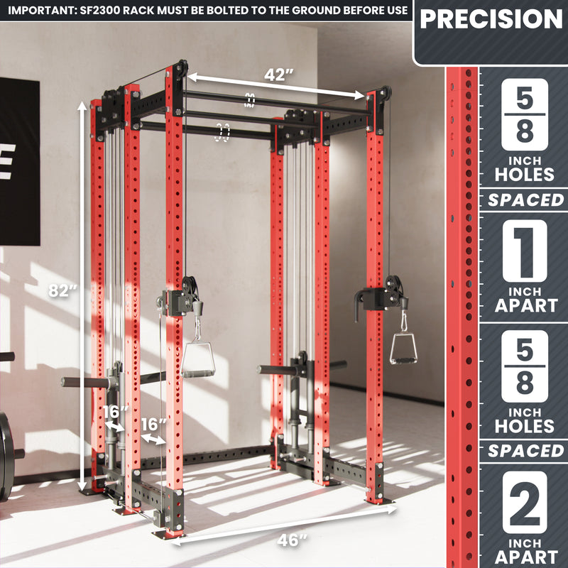 Synergee 2300 Series Power Cage with Plate Loaded Cable Cross Overs