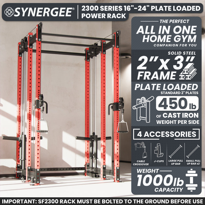 Synergee 2300 Series Power Cage with Plate Loaded Cable Cross Overs