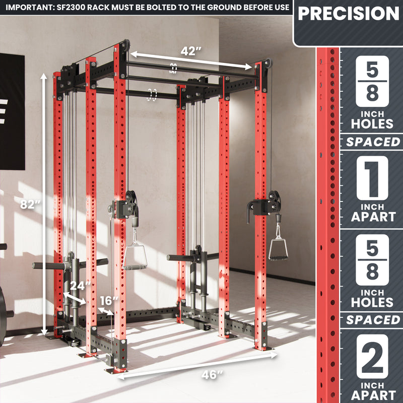 Synergee 2300 Series Power Cage with Plate Loaded Cable Cross Overs