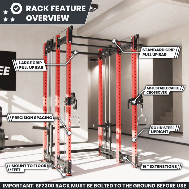Synergee 2300 Series Power Cage with Plate Loaded Cable Cross Overs
