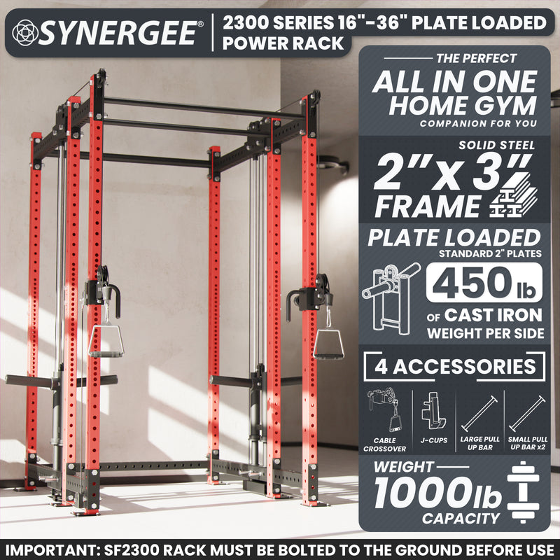 Synergee 2300 Series Power Cage with Plate Loaded Cable Cross Overs