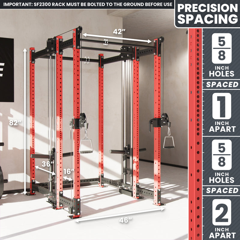 Synergee 2300 Series Power Cage with Plate Loaded Cable Cross Overs