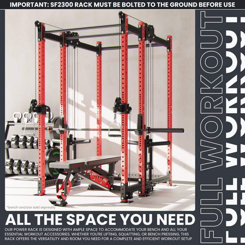 Synergee 2300 Series Power Cage with Plate Loaded Cable Cross Overs
