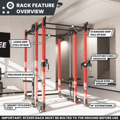 Synergee 2300 Series Power Cage with Plate Loaded Cable Cross Overs