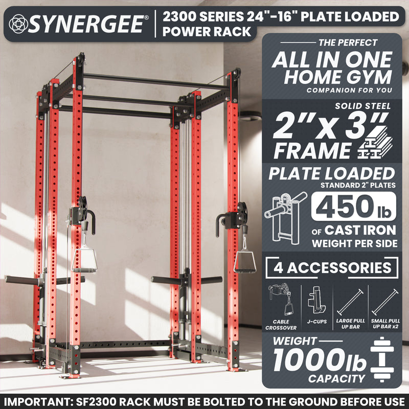 Synergee 2300 Series Power Cage with Plate Loaded Cable Cross Overs