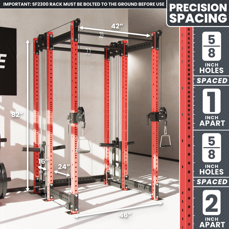 Synergee 2300 Series Power Cage with Plate Loaded Cable Cross Overs