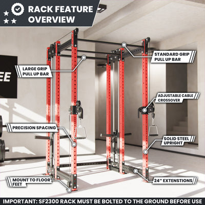 Synergee 2300 Series Power Cage with Plate Loaded Cable Cross Overs