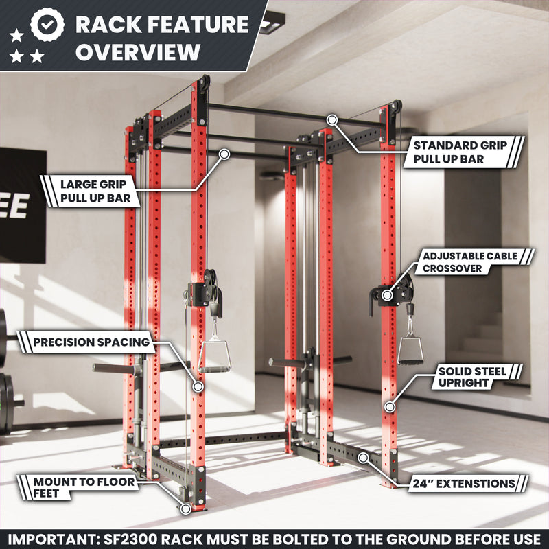 Synergee 2300 Series Power Cage with Plate Loaded Cable Cross Overs