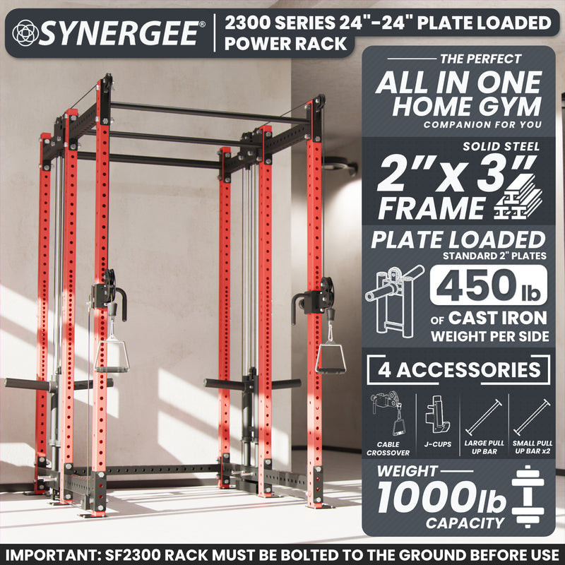 Synergee 2300 Series Power Cage with Plate Loaded Cable Cross Overs