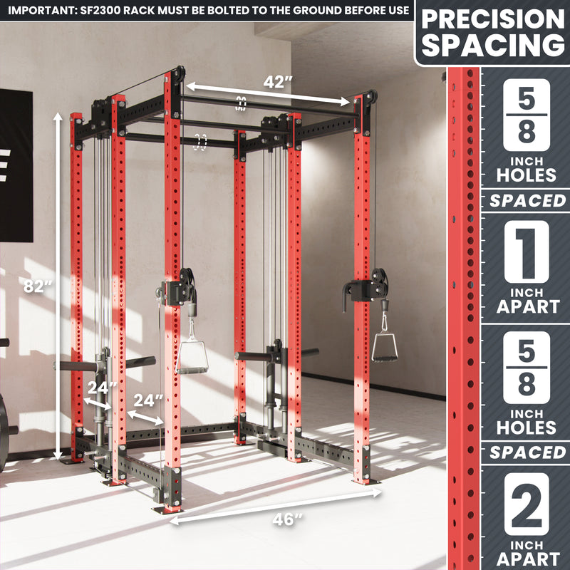 Synergee 2300 Series Power Cage with Plate Loaded Cable Cross Overs