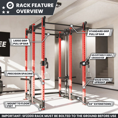 Synergee 2300 Series Power Cage with Plate Loaded Cable Cross Overs