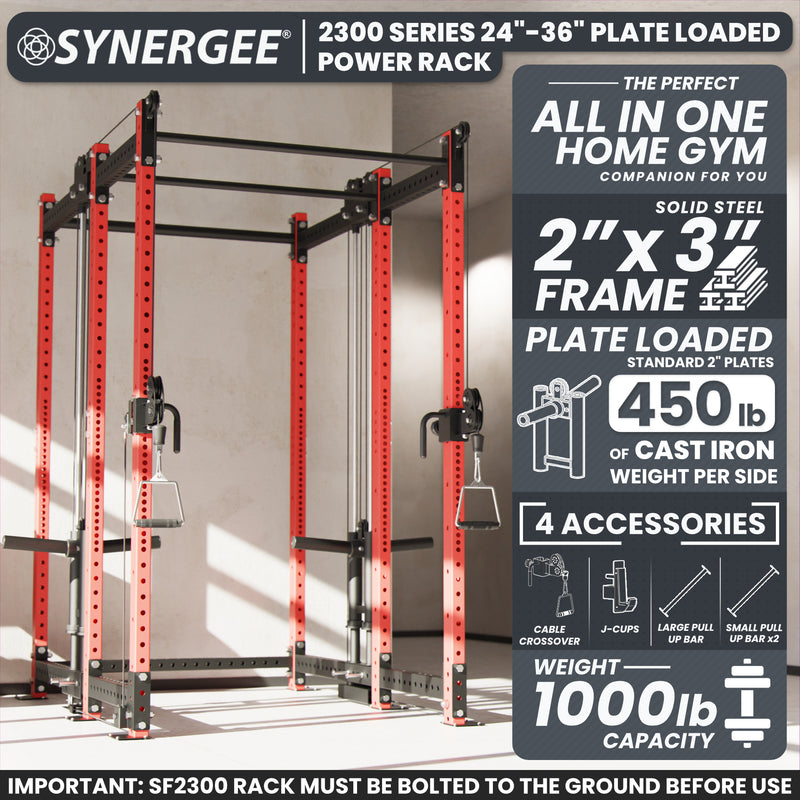 Synergee 2300 Series Power Cage with Plate Loaded Cable Cross Overs