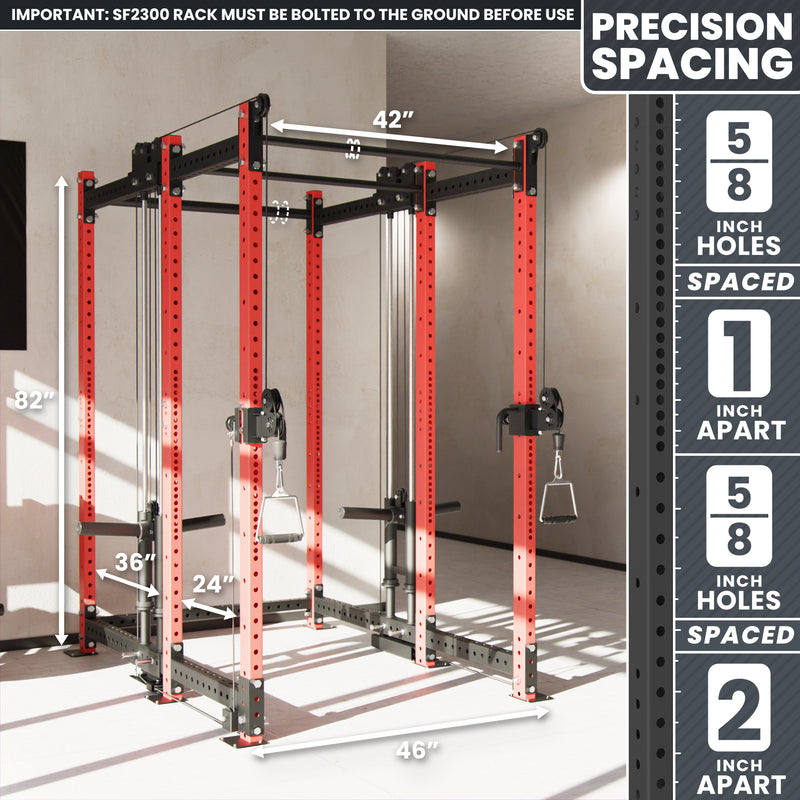 Synergee 2300 Series Power Cage with Plate Loaded Cable Cross Overs