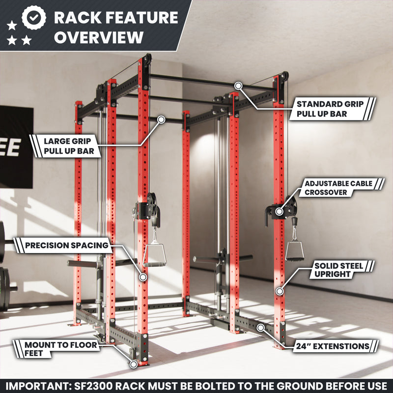 Synergee 2300 Series Power Cage with Plate Loaded Cable Cross Overs
