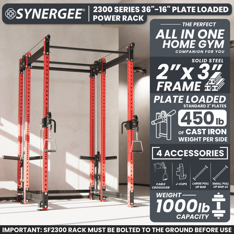 Synergee 2300 Series Power Cage with Plate Loaded Cable Cross Overs