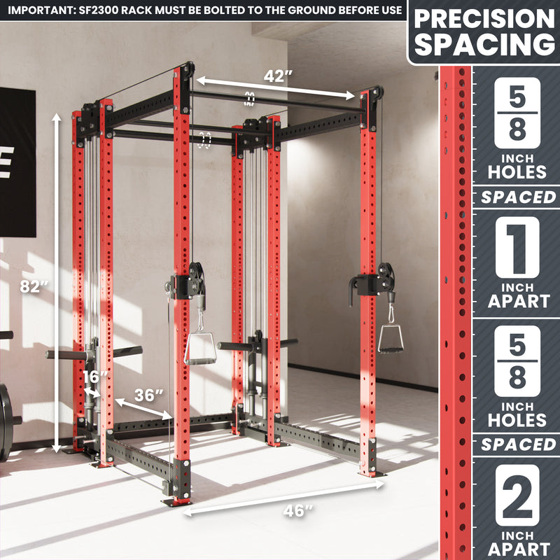 Synergee 2300 Series Power Cage with Plate Loaded Cable Cross Overs