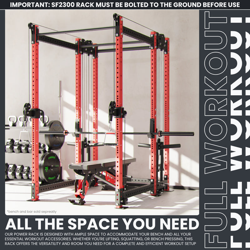 Synergee 2300 Series Power Cage with Plate Loaded Cable Cross Overs