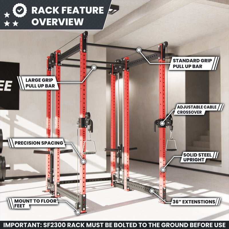 Synergee 2300 Series Power Cage with Plate Loaded Cable Cross Overs